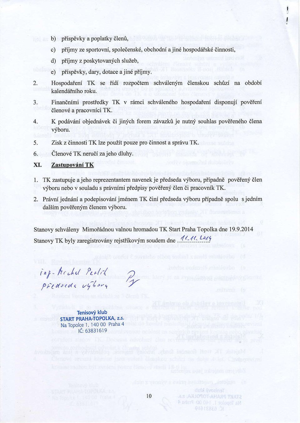 K pod,iv6ni objedn6vek di jinfch forem zdvazkt je nutni souhlas povdieneho dlena ljboru. 5. Zisk z dinnosti TK lze pouzit pouze pro dinnost a sf6ru TK. o. L tenove tl! nerucr Taleno oruny. XI.