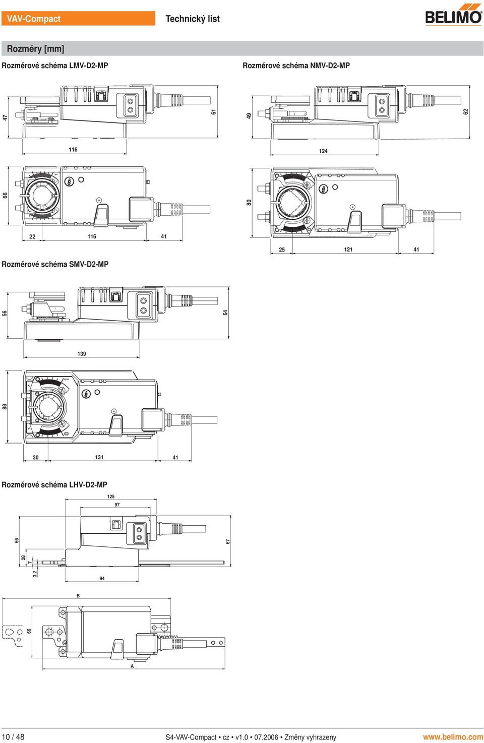 121 41 139 88 56 64 30 131 41 Rozměrové schéma LHV-D2-MP 125 97 7 28 3.