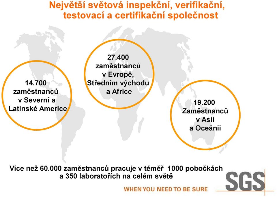 400 zaměstnanců v Evropě, Středním východu a Africe 19.