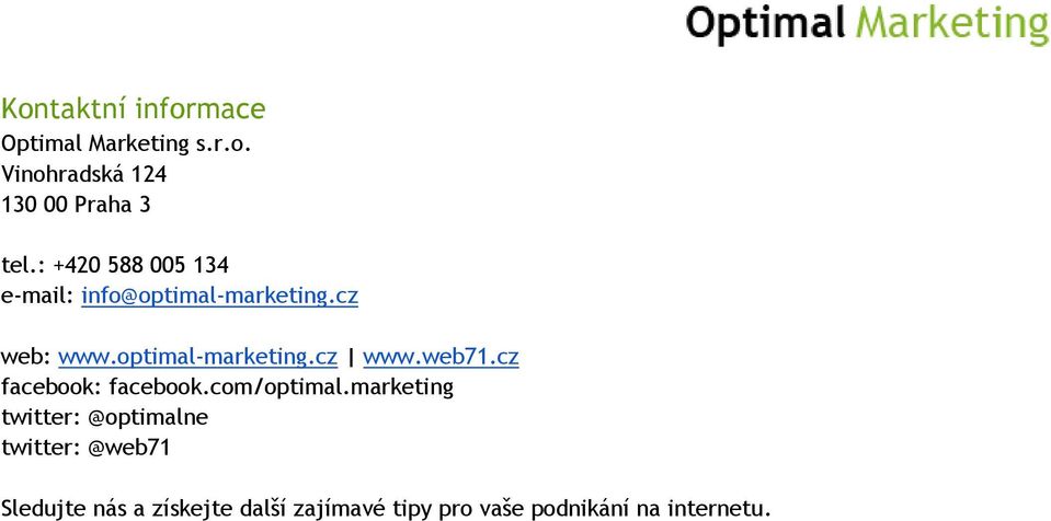 web71.cz facebook: facebook.com/optimal.