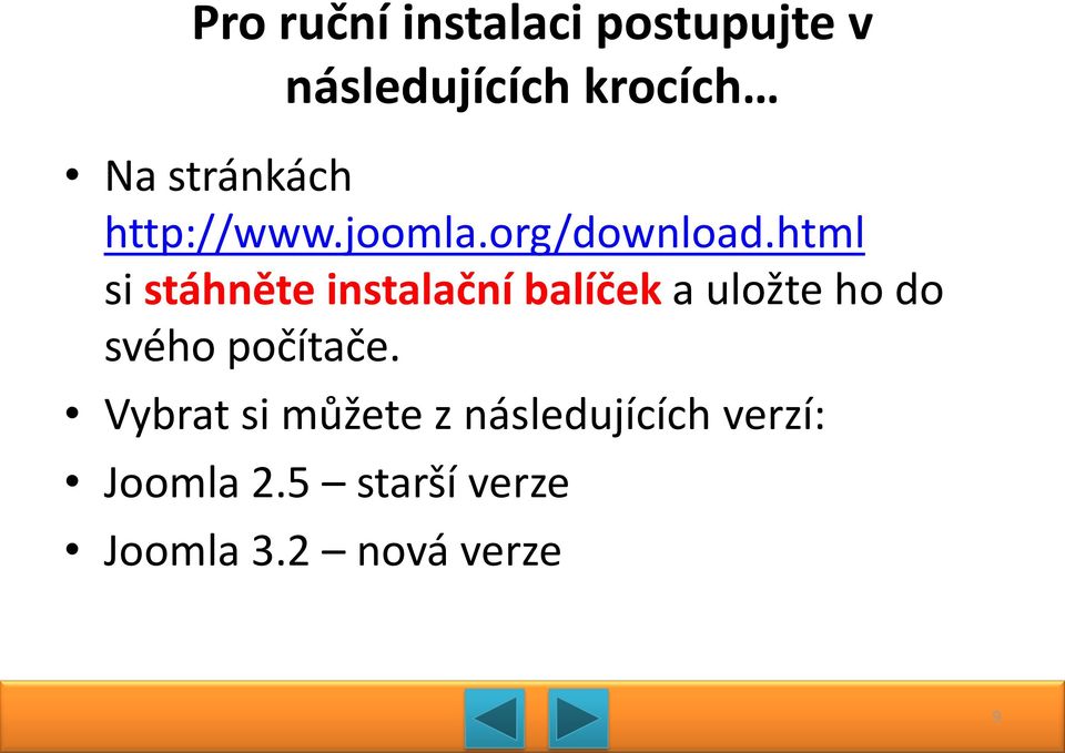 html si stáhněte instalační balíček a uložte ho do svého