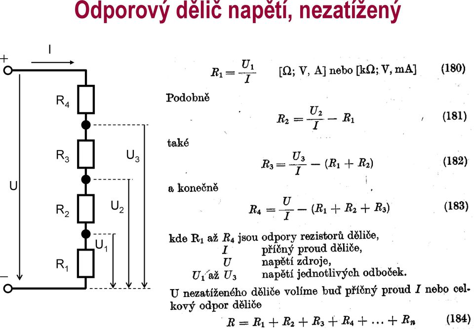 nezatížený I R