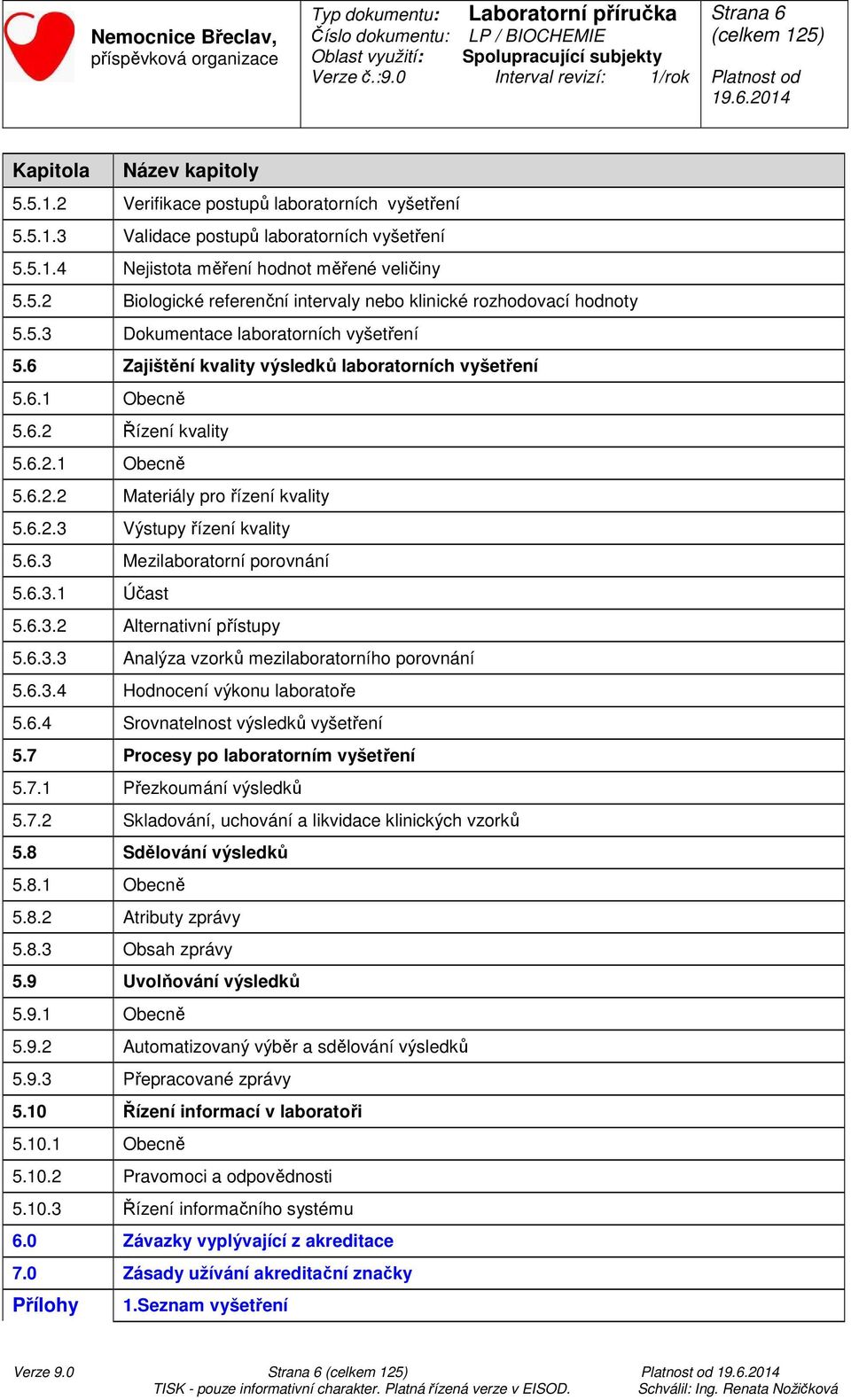 6.3 Mezilaboratorní porovnání 5.6.3.1 Účast 5.6.3.2 Alternativní přístupy 5.6.3.3 Analýza vzorků mezilaboratorního porovnání 5.6.3.4 Hodnocení výkonu laboratoře 5.6.4 Srovnatelnost výsledků vyšetření 5.