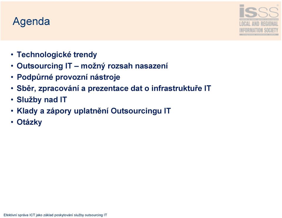 zpracování a prezentace dat o infrastruktuře IT