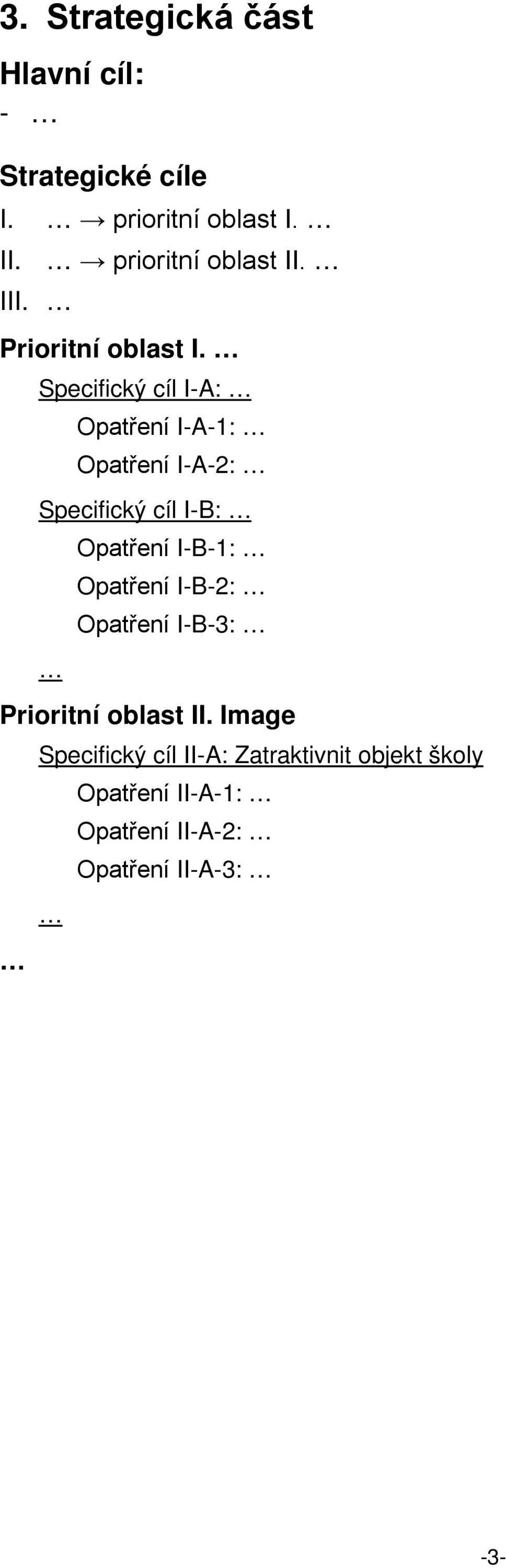 Specifický cíl I-A: Opatření I-A-1: Opatření I-A-2: Specifický cíl I-B: Opatření I-B-1: