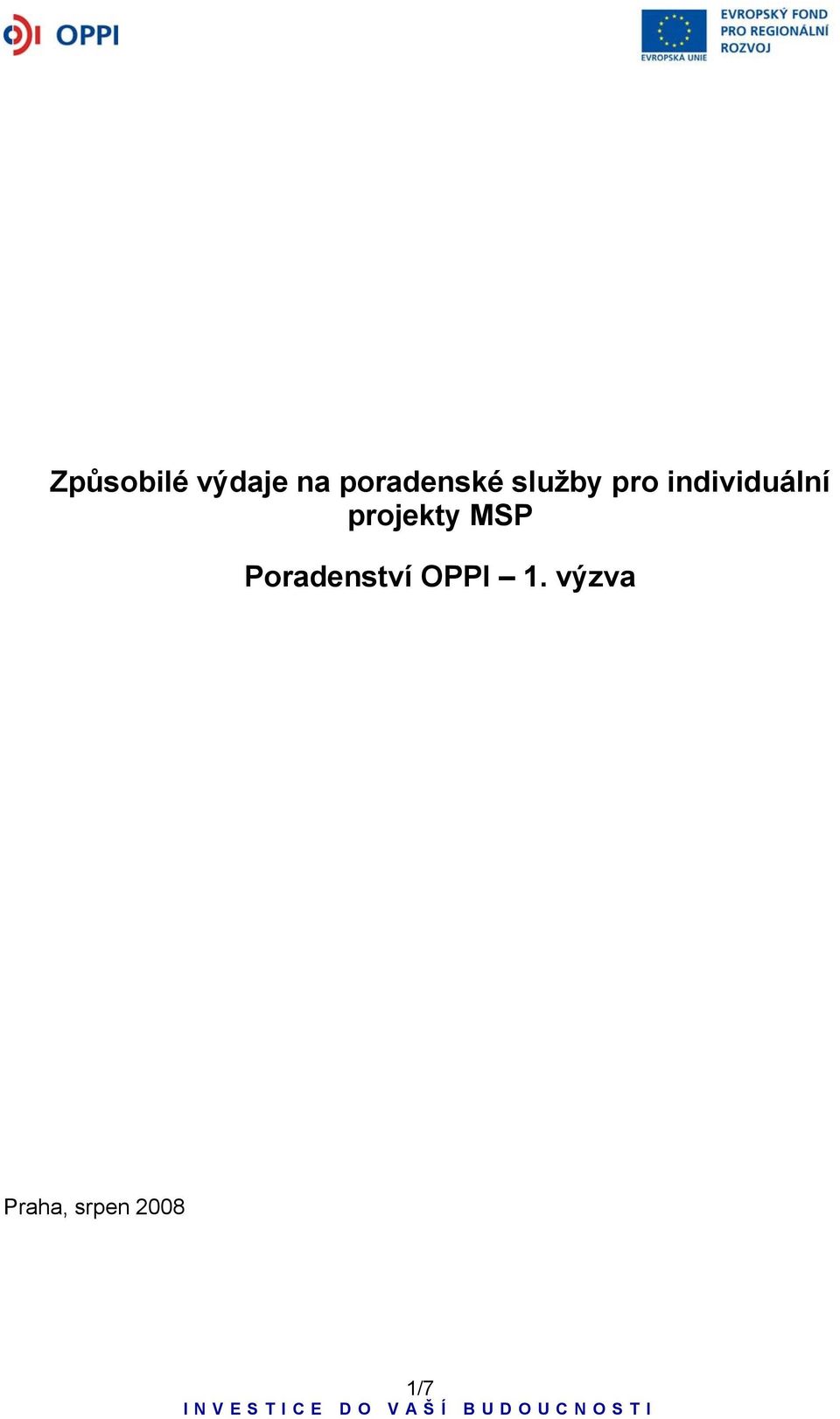 individuální projekty MSP