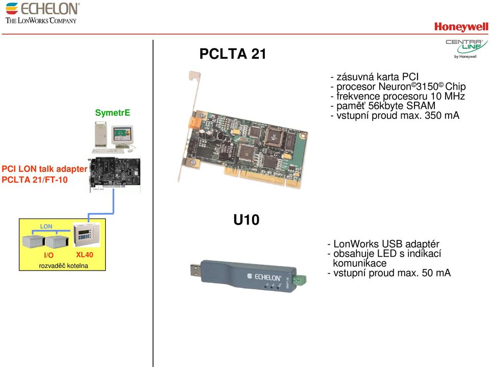 350 ma PCI LON talk adapter PCLTA 21/FT-10 LON U10 XL40 rozvaděč kotelna