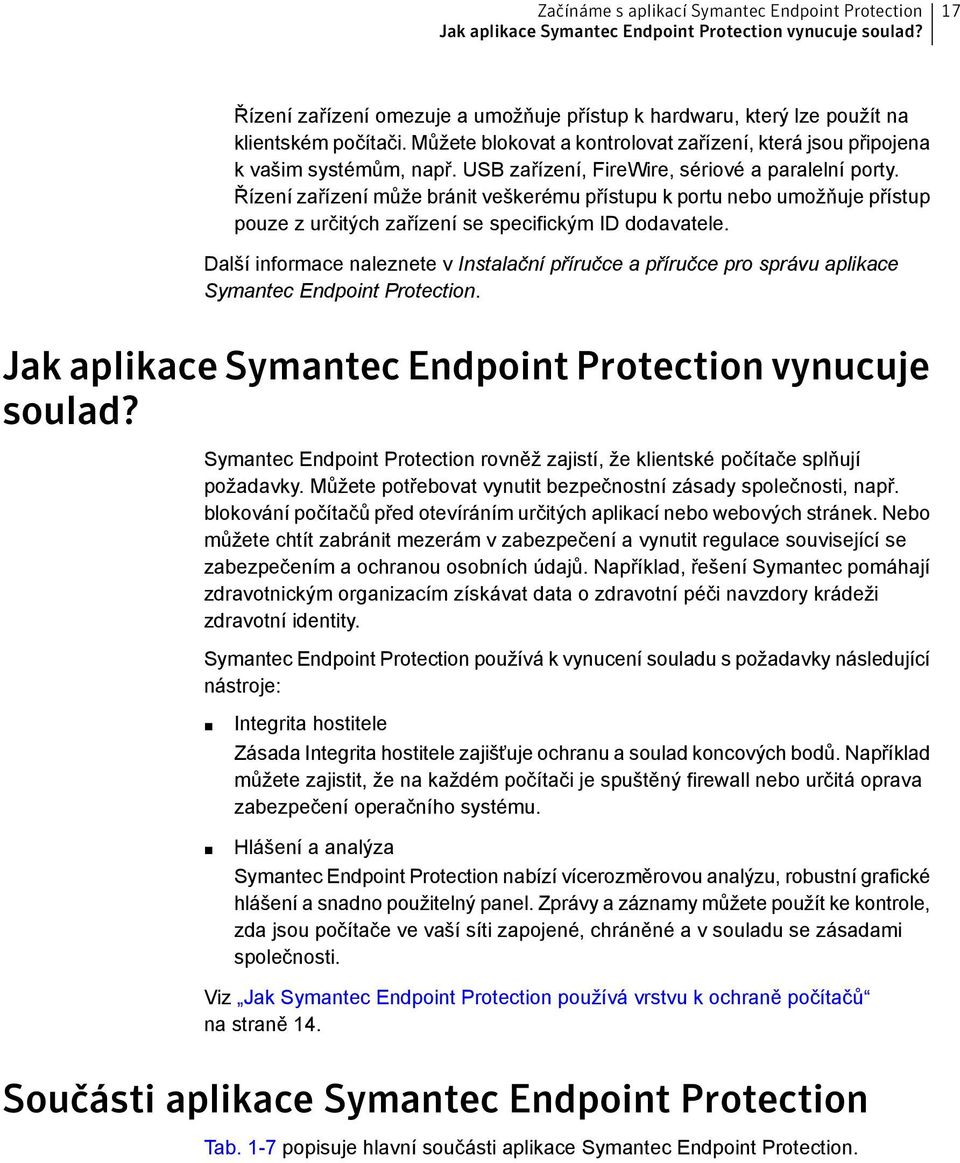 Řízení zařízení může bránit veškerému přístupu k portu nebo umožňuje přístup pouze z určitých zařízení se specifickým ID dodavatele.