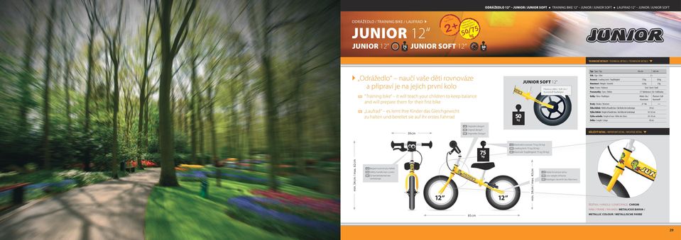 for their first bike Laufrad es lernt Ihre Kinder das Gleichgewicht zu halten und bereitet sie auf ihr erstes Fahrrad 50 junior soft Plastový ráfek Soft rim Kunststoff Radfelgen Typ Type Typ Alu rim