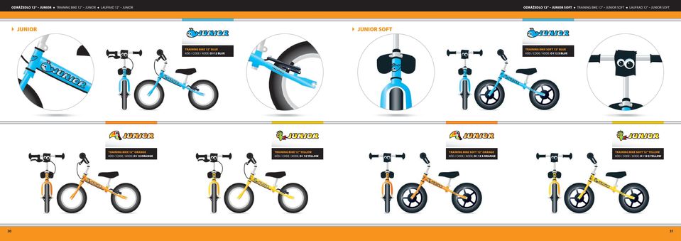 O I 12 S BLUE TRAINING BIKE orange kód CODE KODE: O I 12 orange TRAINING BIKE yellow kód CODE KODE: O I 12 yellow