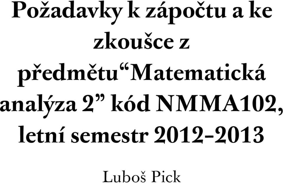 Matematická analýza 2 kód