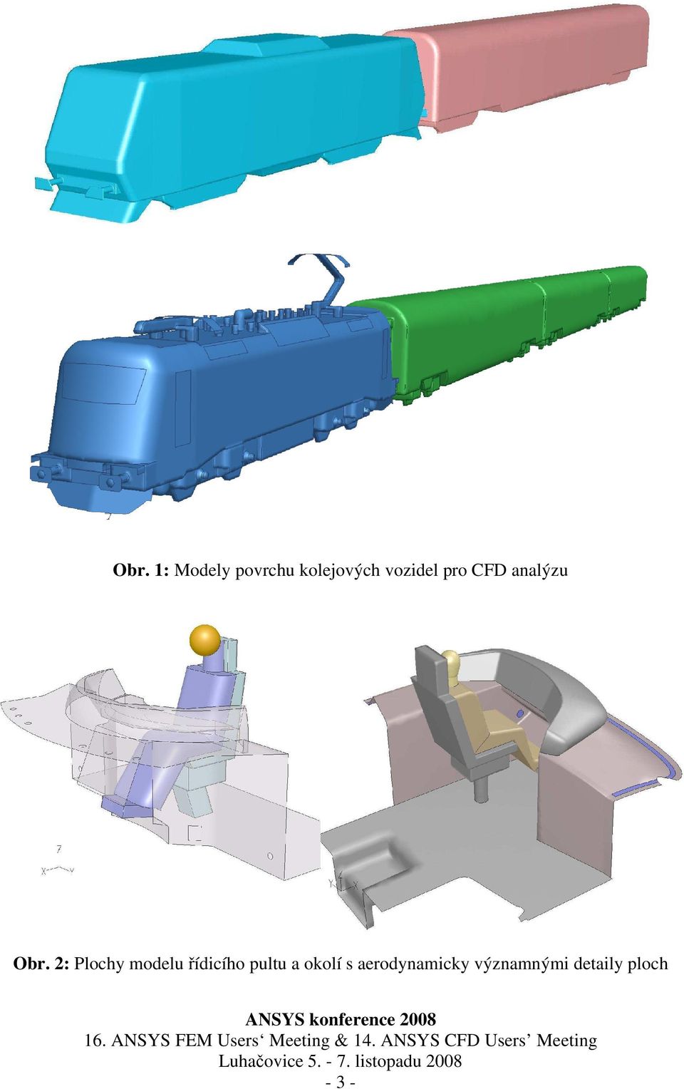 2: Plochy modelu řídicího pultu a