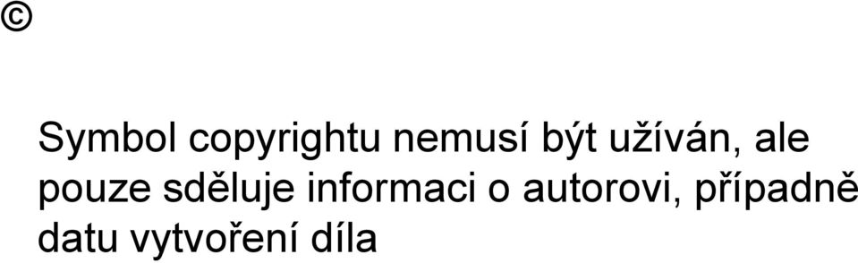 sděluje informaci o