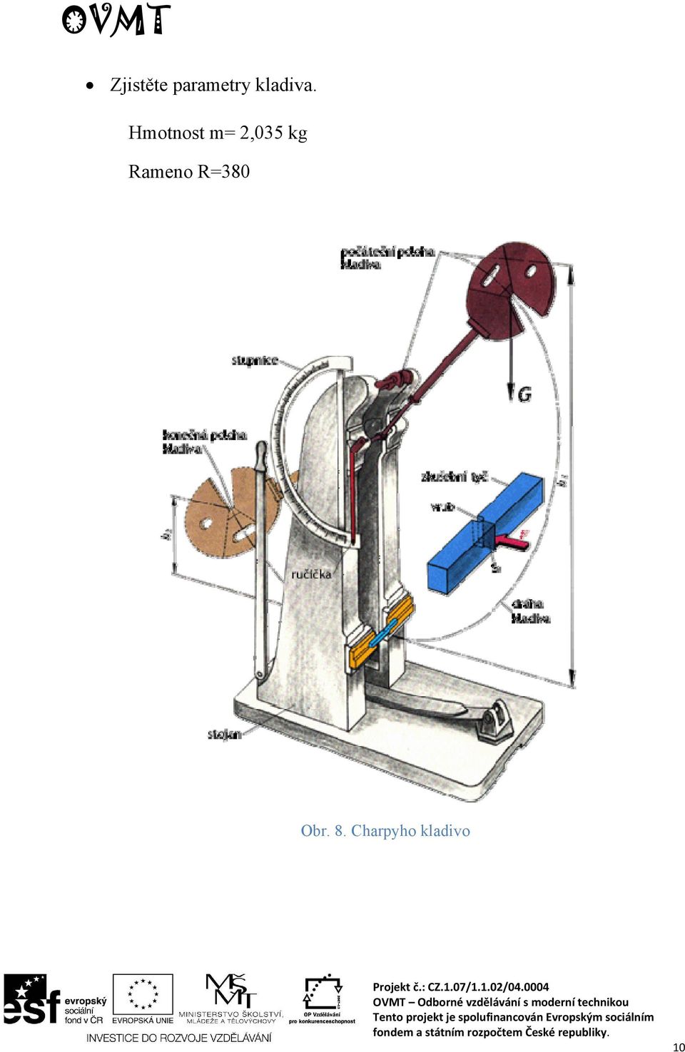 Hmotnost m= 2,035 kg