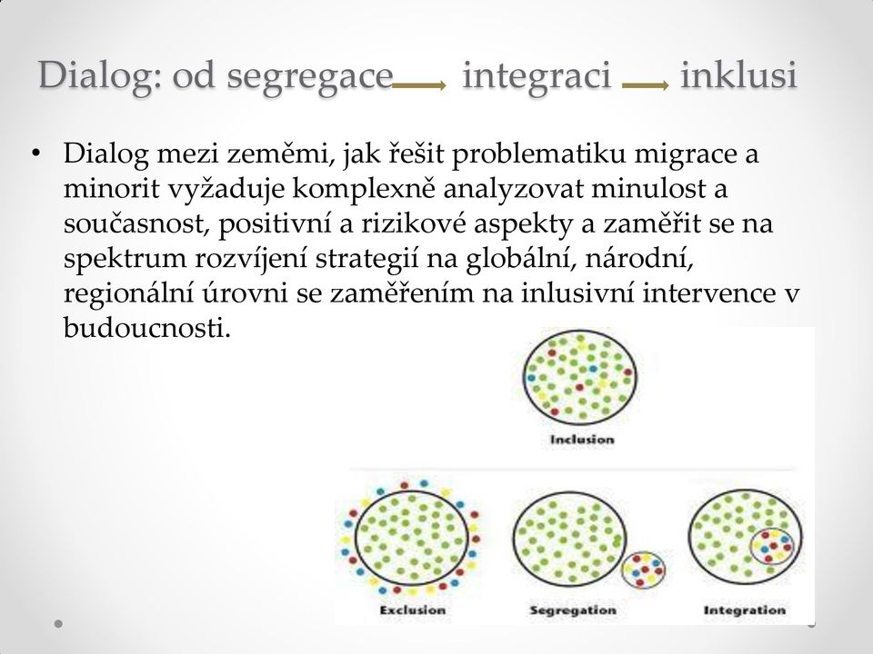 současnost, positivní a rizikové aspekty a zaměřit se na spektrum rozvíjení