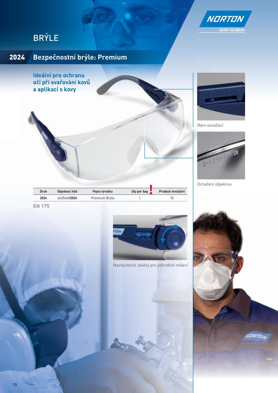 výrobku Qty per bag Prodejní množství 2024 66254482024 Premium Brýle 1