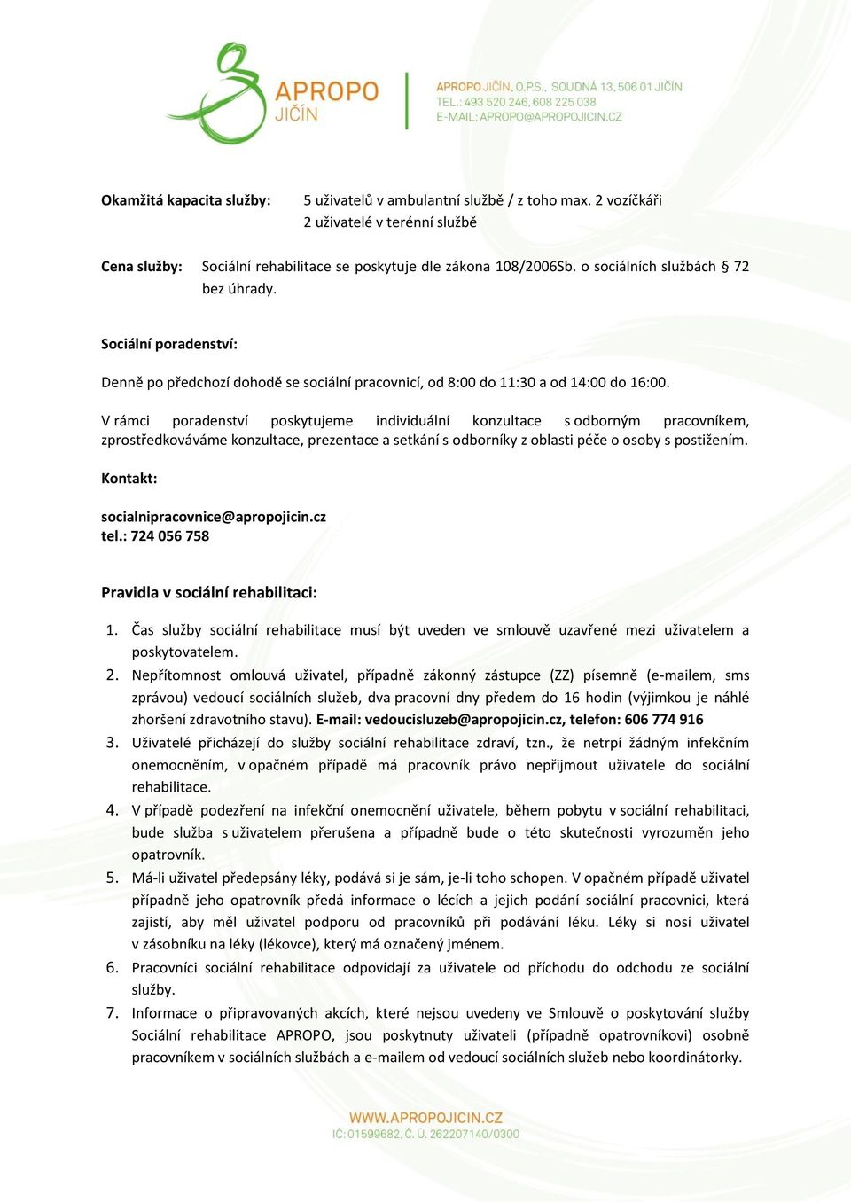 V rámci poradenství poskytujeme individuální konzultace s odborným pracovníkem, zprostředkováváme konzultace, prezentace a setkání s odborníky z oblasti péče o osoby s postižením.