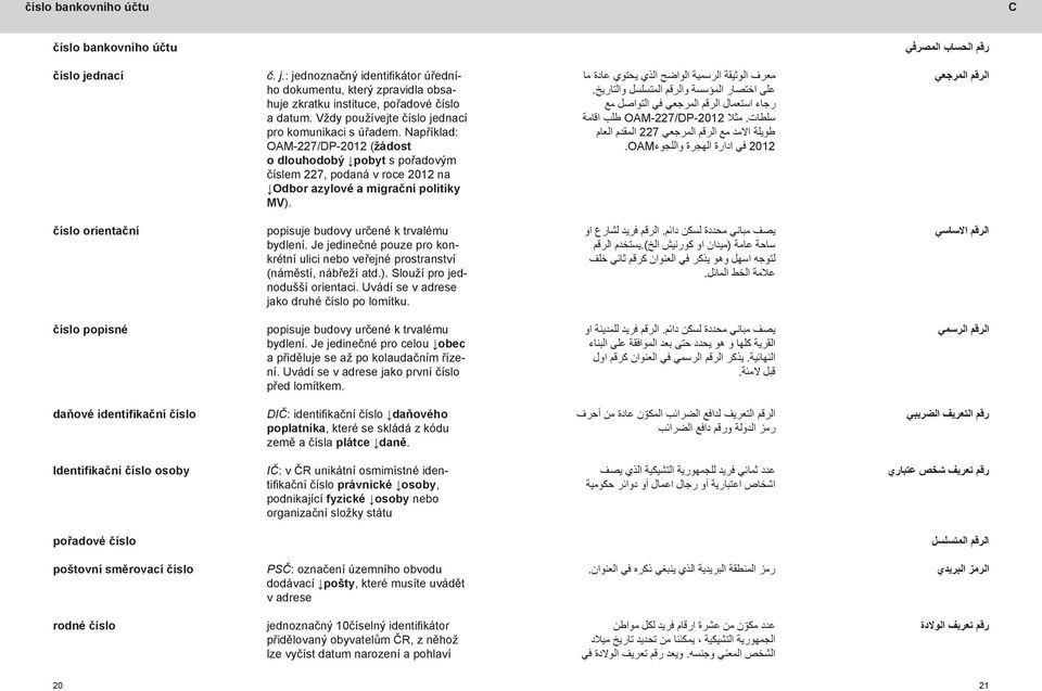 الرقم المرجعي معرف الوثيقة الرسمية الواضح الذي يحتوي عادة ما على اختصار المؤسسة والرقم المتسلسل والتاريخ. رجاء استعمال الرقم المرجعي في التواصل مع سلطات.