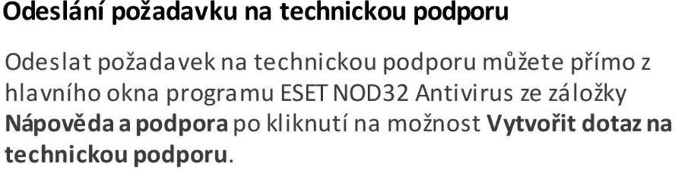 okna programu ESET NOD32 Antivirus ze záložky Nápověda a