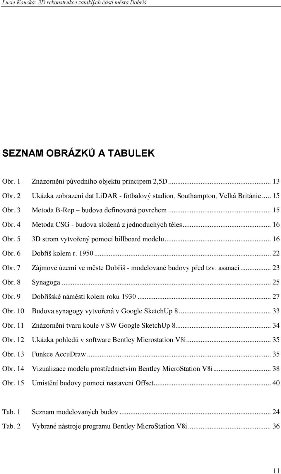 .. 16 Obr. 5 3D strom vytvořený pomocí billboard modelu... 16 Obr. 6 Dobříš kolem r. 1950... 22 Obr. 7 Zájmové území ve měste Dobříš - modelované budovy před tzv. asanací... 23 Obr. 8 Synagoga.