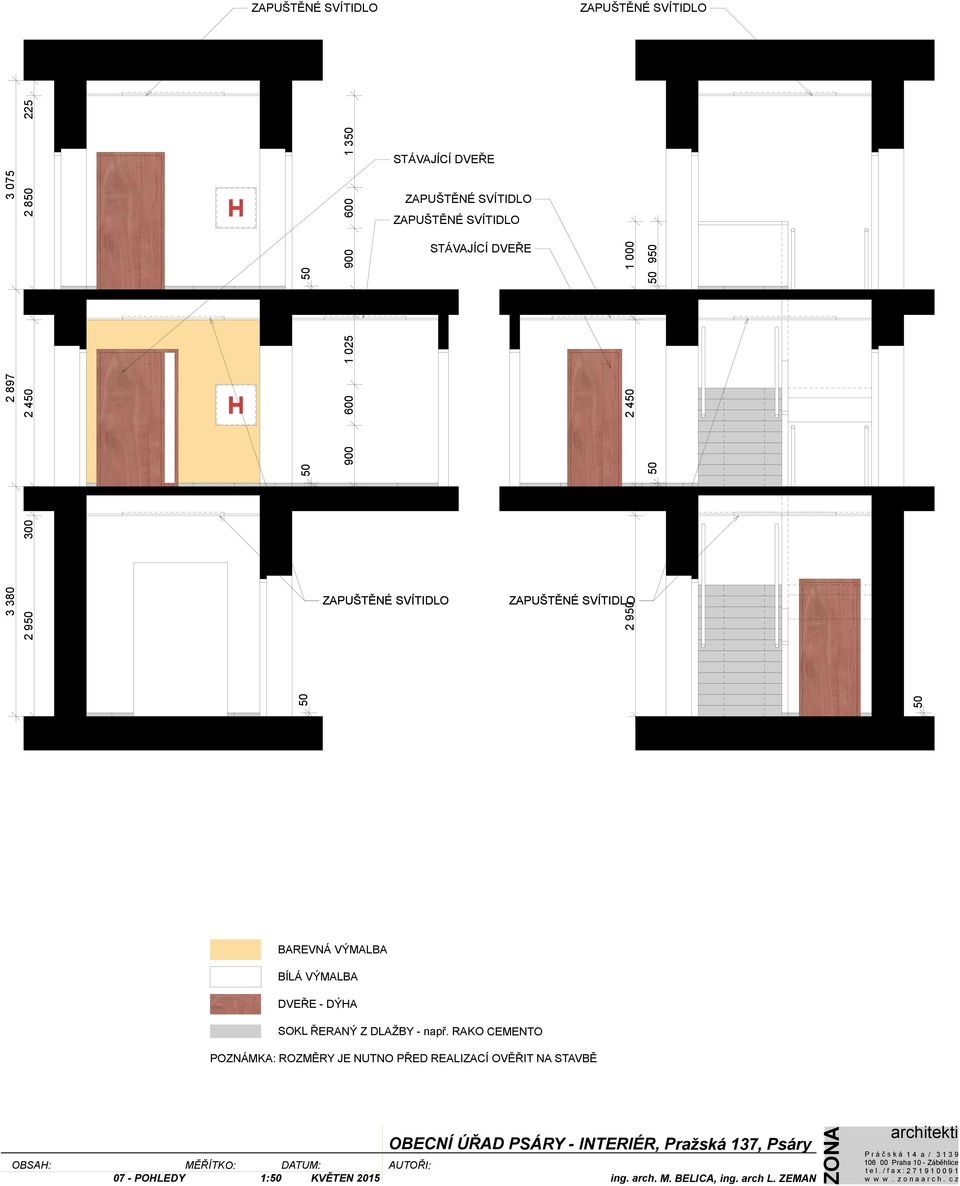 9 9 BAREVNÁ VÝMALBA DVEŘE - DÝHA SOKL ŘERANÝ Z