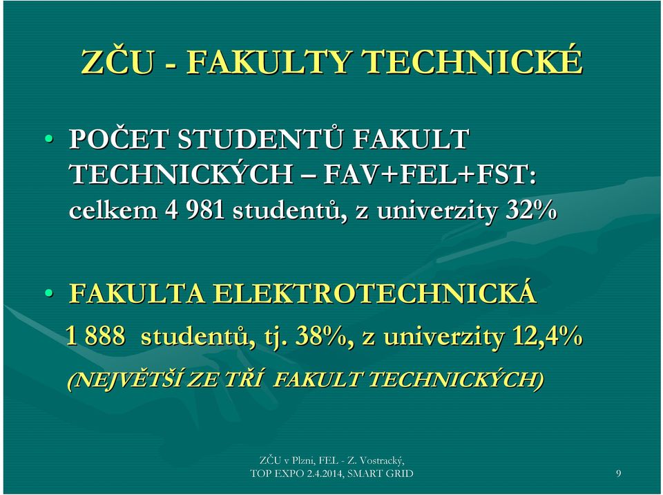 ELEKTROTECHNICKÁ 1 888 studentů,, tj.