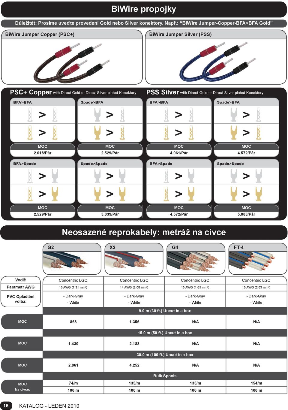 Direct-Silver plated Konektory Spade>BFA BFA>BFA Spade>BFA > > > > > > > > 2.018/Pár 2.529/Pár 4.061/Pár 4.572/Pár BFA>Spade Spade>Spade BFA>Spade Spade>Spade > > > > > > > > 2.529/Pár 3.039/Pár 4.
