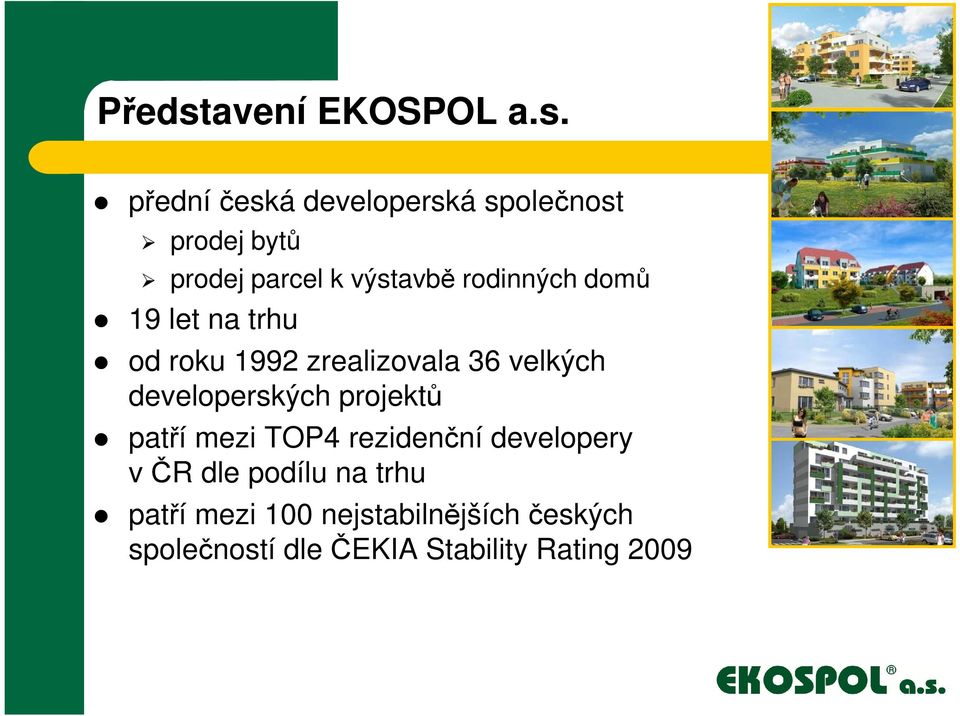 přední česká developerská společnost prodej bytů prodej parcel k výstavbě rodinných