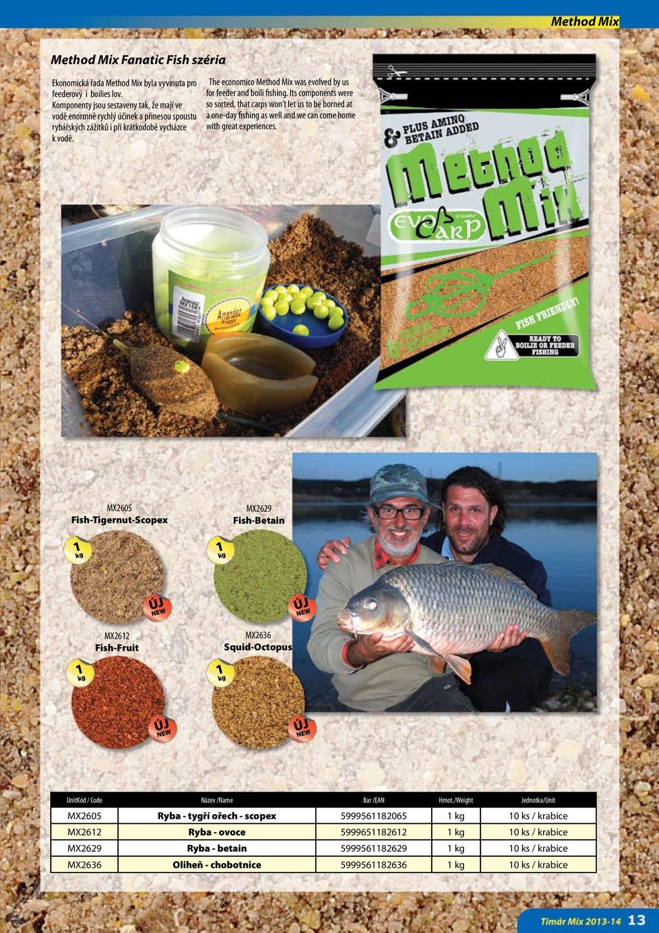The economico Method Mix was evolved by us for feeder and boili fishing.