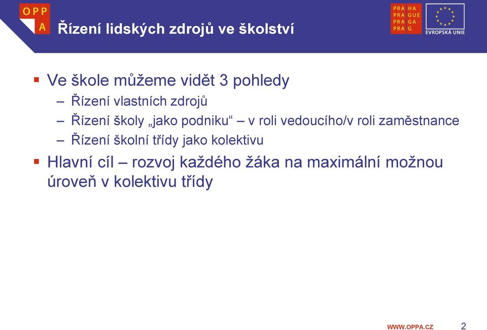 vedoucího/v roli zaměstnance Řízení školní třídy jako kolektivu