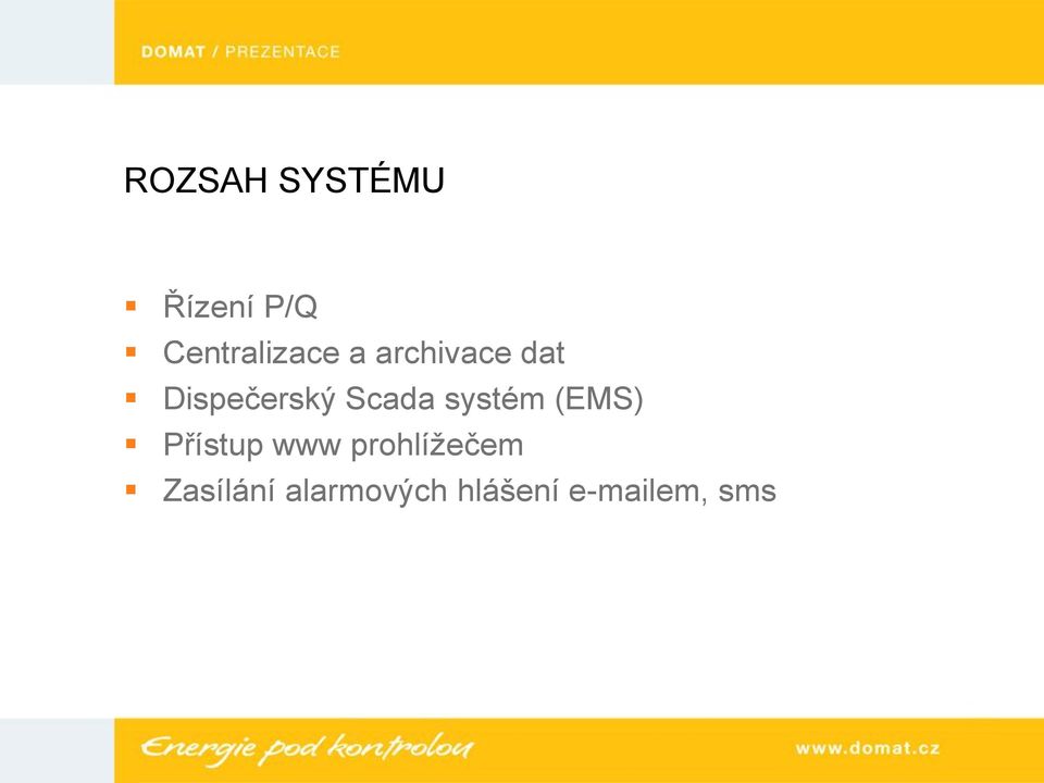 Dispečerský Scada systém (EMS)