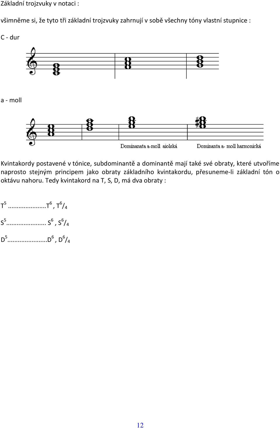 které utvoříme naprosto stejným principem jako obraty základního kvintakordu, přesuneme-li základní tón o