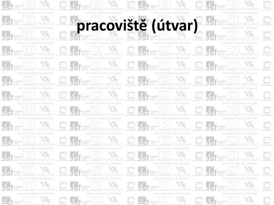 slouží pro vedení oddělené účetní evidence nákladů a výnosů na tomto pracovišti a dále pro evidenci