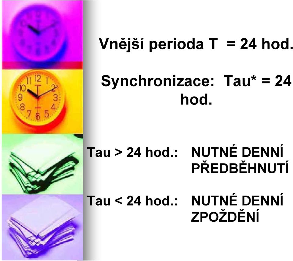 Tau > 24 hod.: Tau < 24 hod.