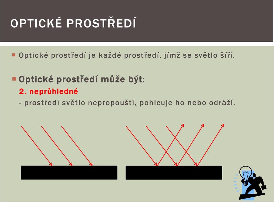 Optické prostředí může být: 2.