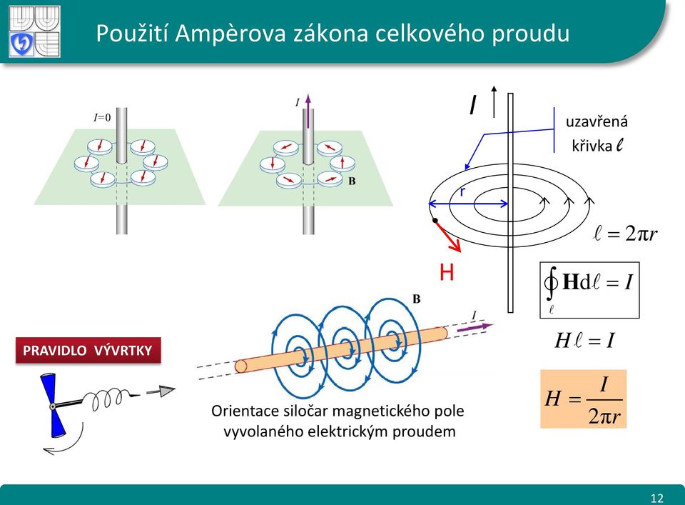 Orientace siločar magnetického pole