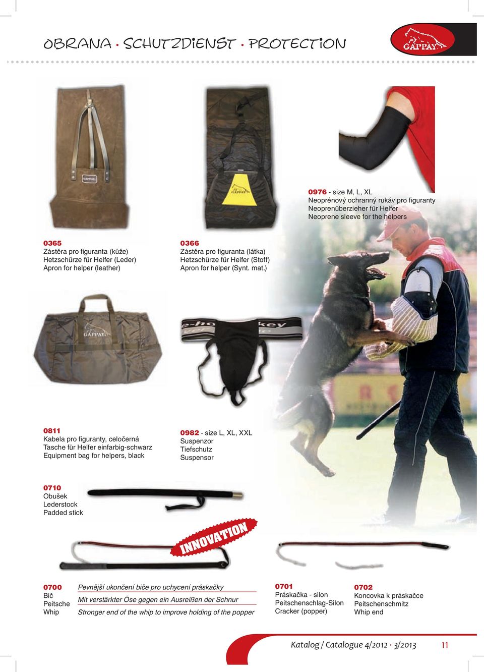 ) 0811 Kabela pro figuranty, celočerná Tasche für Helfer einfarbig-schwarz Equipment bag for helpers, black 0982 - size L, XL, XXL Suspenzor Tiefschutz Suspensor 0710 Obušek Lederstock Padded stick