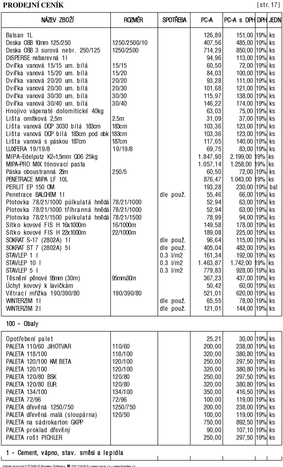 bílá 15/20 84,03 100,00 19%ks Dvířka vanová 20/20 um. bílá 20/20 93,28 111,00 19%ks Dvířka vanová 20/30 um. b í l á 20/30 101,68 121,00 19% ks Dvířka vanová 30/30 um.