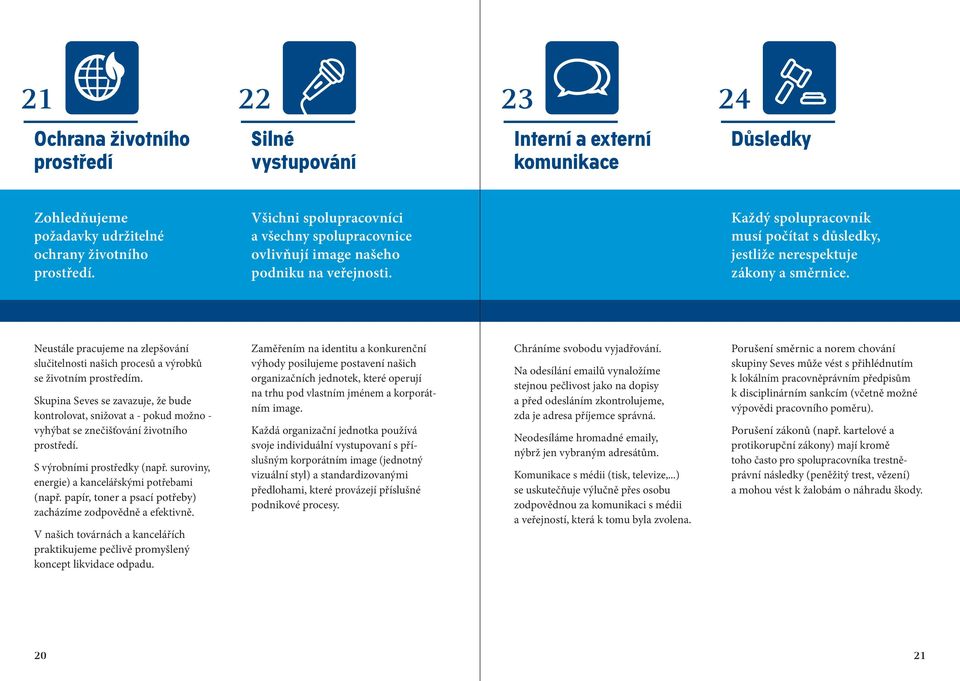 Neustále pracujeme na zlepšování slučitelnosti našich procesů a výrobků se životním prostředím.