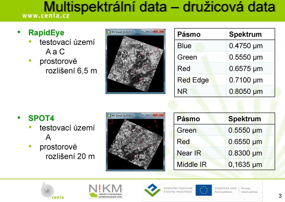 6575 µm Red Edge 0.7100 µm NR 0.