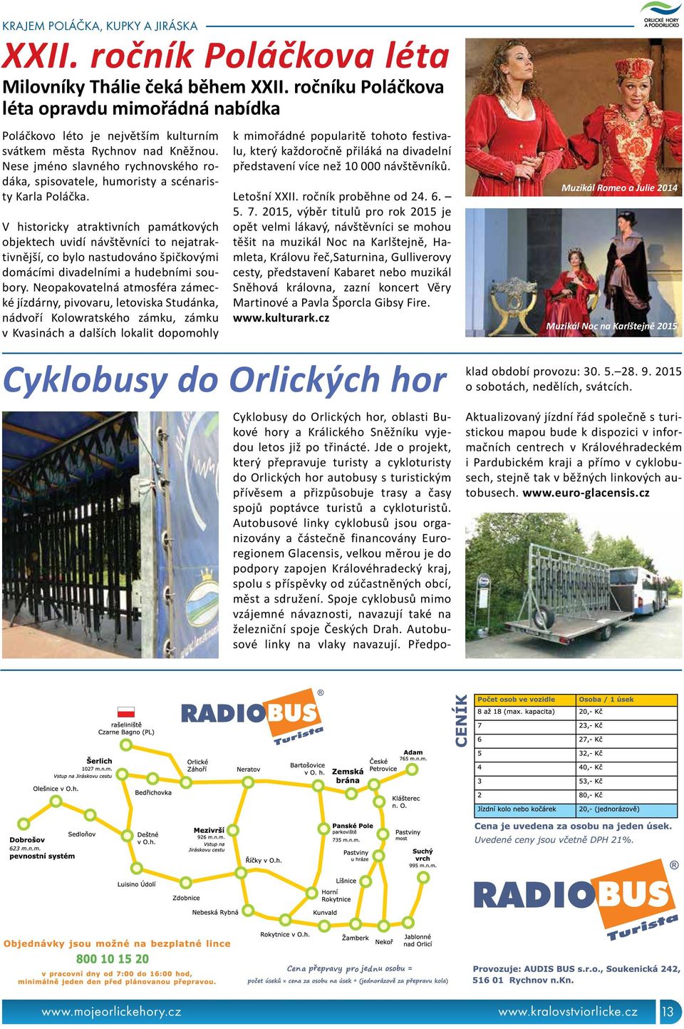 Nese jméno slavného rychnovského rodáka, spisovatele, humoristy a scénaristy Karla Poláčka.