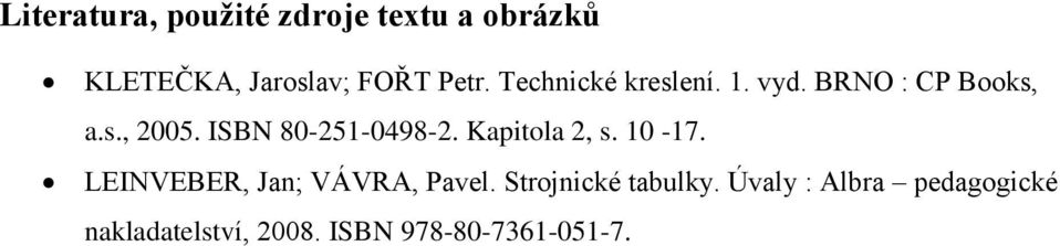 ISBN 80-251-0498-2. Kapitola 2, s. 10-17. LEINVEBER, Jan; VÁVRA, Pavel.