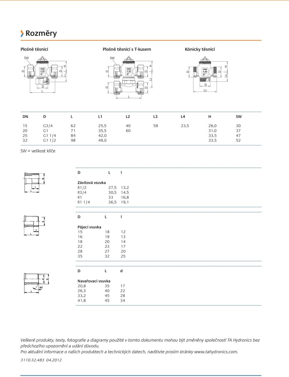 Navařovací vsuvka,8 17 6, 40, 4 8 41,8 4 4 Veškeré produkty, texty, fotografie a diagramy použité v tomto dokumentu mohou být změněny společností TA