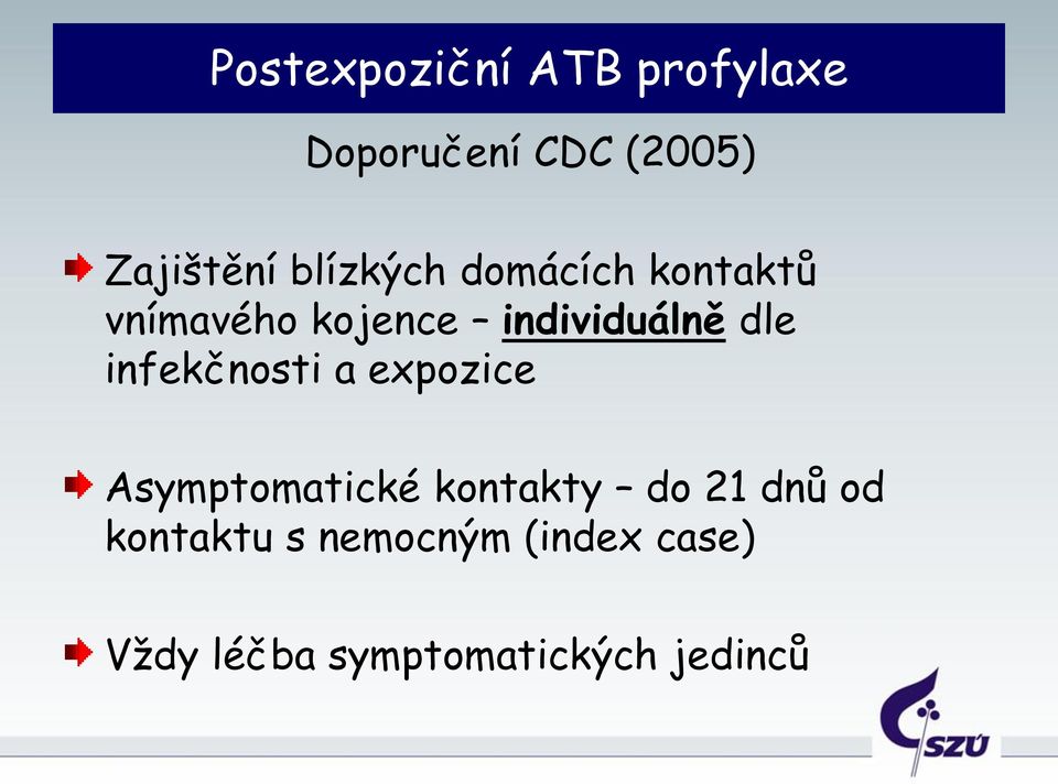 infekčnosti a expozice Asymptomatické kontakty do 21 dnů od