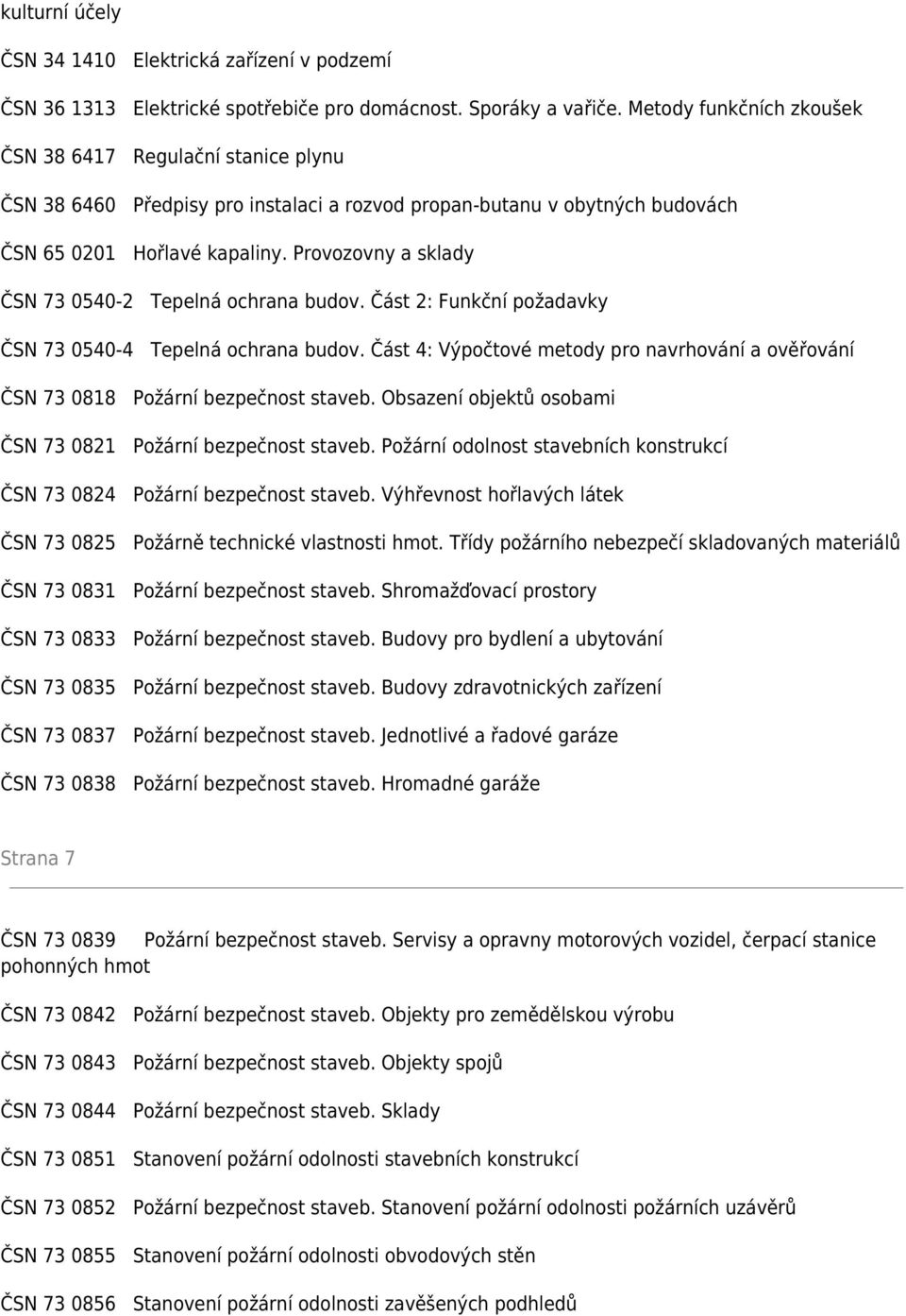 Provozovny a sklady ČSN 73 0540-2 Tepelná ochrana budov. Část 2: Funkční požadavky ČSN 73 0540-4 Tepelná ochrana budov.