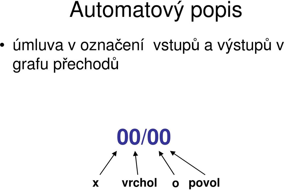 vstupů a výstupů v