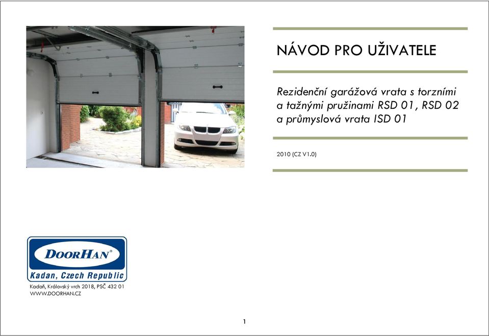 a průmyslová vrata ISD 01 2010 (CZ V1.