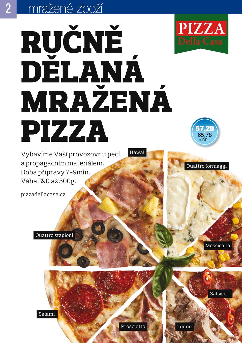 Váha 390 až 500g. pizzadellacasa.