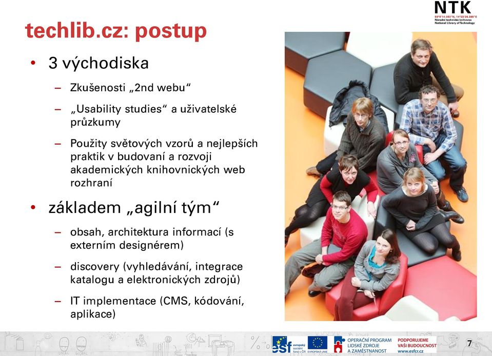 světových vzorů a nejlepších praktik v budovaní a rozvoji akademických knihovnických web