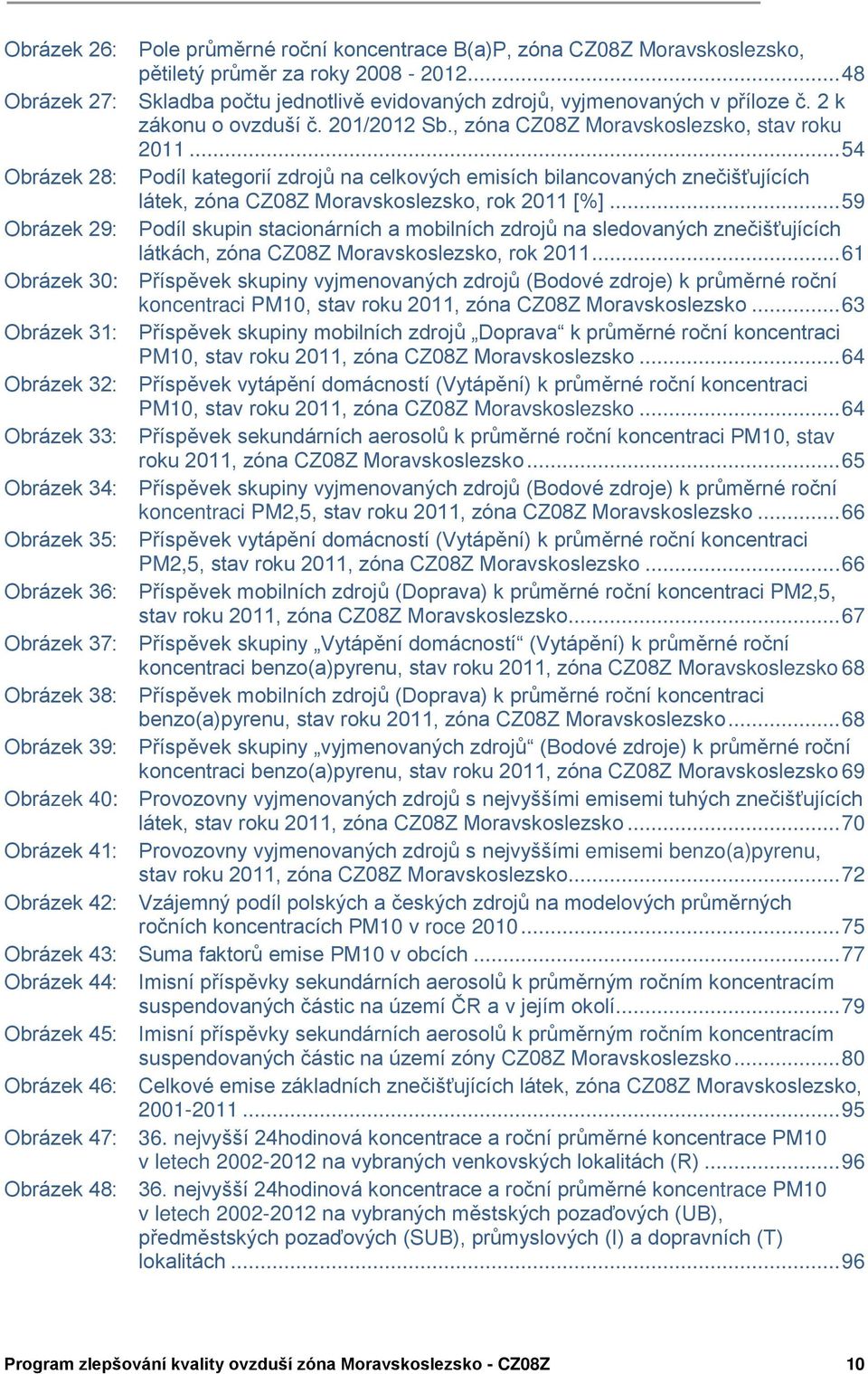 .. 54 Obrázek 2ŘŚ Podíl kategorií zdrojů na celkových emisích bilancovaných znečišťujících látek, zóna CZ0ŘZ Moravskoslezsko, rok 2011 [%].